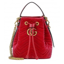 グッチ偽物【2020日本未発売新作 】グッチ GGマーモント ベルベット 巾着バッグM86036