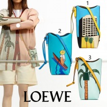 限定コラボ♪ ロエベ ショルダーバッグ コピー*ケン・プライスコラボ*ゲートポケットバッグ C650Z42X05