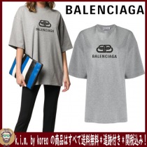 新作【バレンシアガ Tシャツ コピー】 BB ロゴ Tシャツ GREY 571205TGV751300