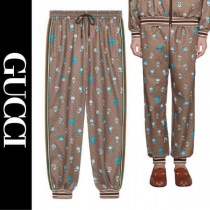 話題コラボ グッチ x ドラえもん GG ジャージパンツ654941 XJDEX 2138