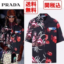 プラダ シャツ コピー★プリント アーカイブ 再構築 アロハ シャツ 21080515