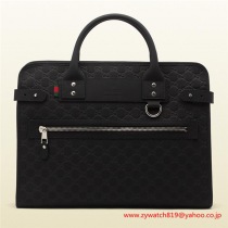 グッチコピーバッグブラックラバー グッチシマ レザーブリーフケース246410 AF66N 1060