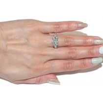 カルティエ pt950 ダイヤ1．12ct G-VVS2-EXCELLENT-N0NE /取り巻きダイヤ ソリテール バレリーナ リング 指輪 N41979