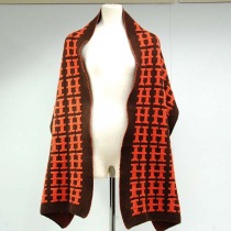 エルメス マフラースーパーコピー カシミヤ100% Hロゴ hr15042