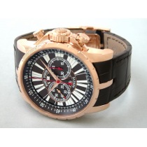 ロジェデュブイ ROGERDUBUIS エクスカリバー EX45 78 50 00/0HR01/B1 RG/皮 ブラウン
