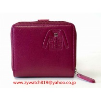 シャネルコピーブランド スーツデザイン ラウンドファスナー二つ折財布 パープル A50137