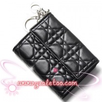 クリスチャンディオール/ルブタン ディオール/コピーcal43058p noa3 2つ折り財布[小銭入れ付き]/レディディオール LADY ディオール /ブラック【2012年新作】レディース