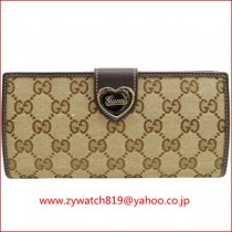 グッチ長財布 コピー 財布 二つ折り長財布 レディース ハートライン GGキャンバス ブラウン 203550ffpag9643