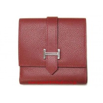 エルメススーパーコピーブランド財布　ベアン　Wホック　ヴォーエプソン　ルージュ HER-132