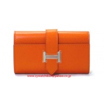 エルメス ベアン4連キーケース オレンジ ヴォータデラクトBEARN PORTE-CLES HER-106