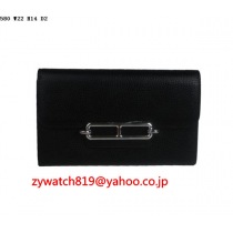 エルメスコピー 新作 二つ折り長財布 ブラック580-3