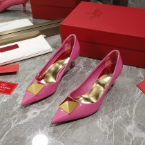 2023夏ブランドヴァレンティノコピーピンクの尖ったハイヒールシューズWS0FH9LAF0NO-3