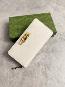 2023新品グッチの最新インターロッキングホワイトリボン財布 750458-1