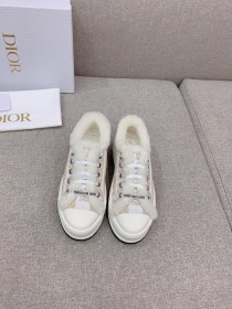 ディオールの新しい厚底ウール裏地キャンバススニーカーコピー D200635