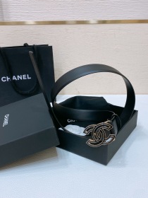 シャネル 24c レジン 黒と白のラインストーン激安コピーベルト 142861