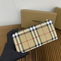 バーバリーコピー通販チェック エコフレンドリー キャンバス 二つ折り偽物財布 143280
