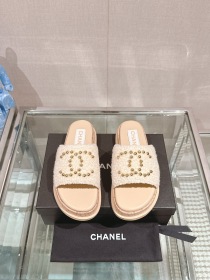 人気ブランドコピーシャネルダブルCゴールドネイルビーチサンダル 246632