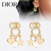 新作★ディオール ピアス 偽物★クレール ディー リュヌ ピアス メタル&パール&クリスタル E1476CDLCY_D301