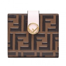 フェンディ ダブルF エフイズロゴ 折財布 マヤ ネロ ペオニア オーロソフト8M0386 A6CB F15RZ