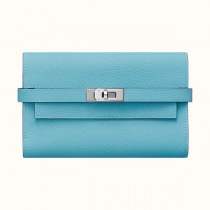 日本未発売 エルメス エルメス コピー ケリー Kelly ロングウォレット 長財布 Bleu H054750CCW0