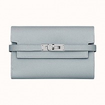 エルメス ケリー 長財布 コピー★エルメス Kelly ブルーグレーシャー★H054750CC89